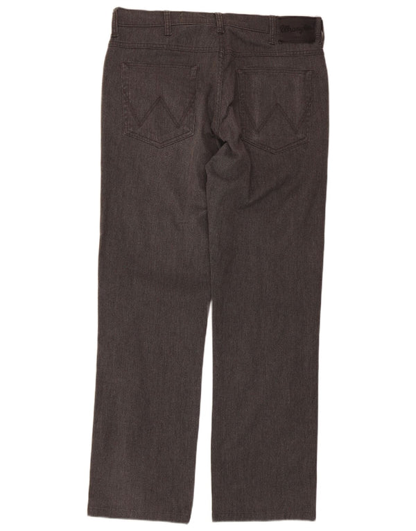 Wrangler Mens Arizona Stretch Calça Casual Reta W34 L30 Algodão Cinza