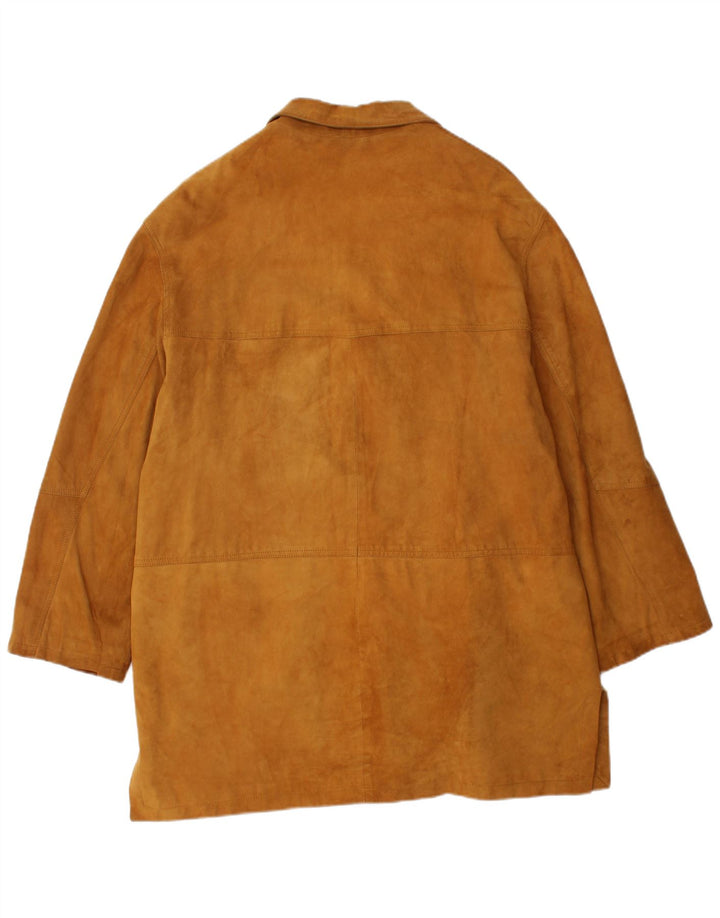 Jaqueta feminina VINTAGE de camurça UK 18 XL couro marrom