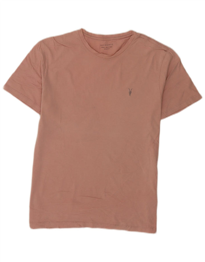 Camiseta masculina All Saints Regular Fit Top Médio Algodão Rosa