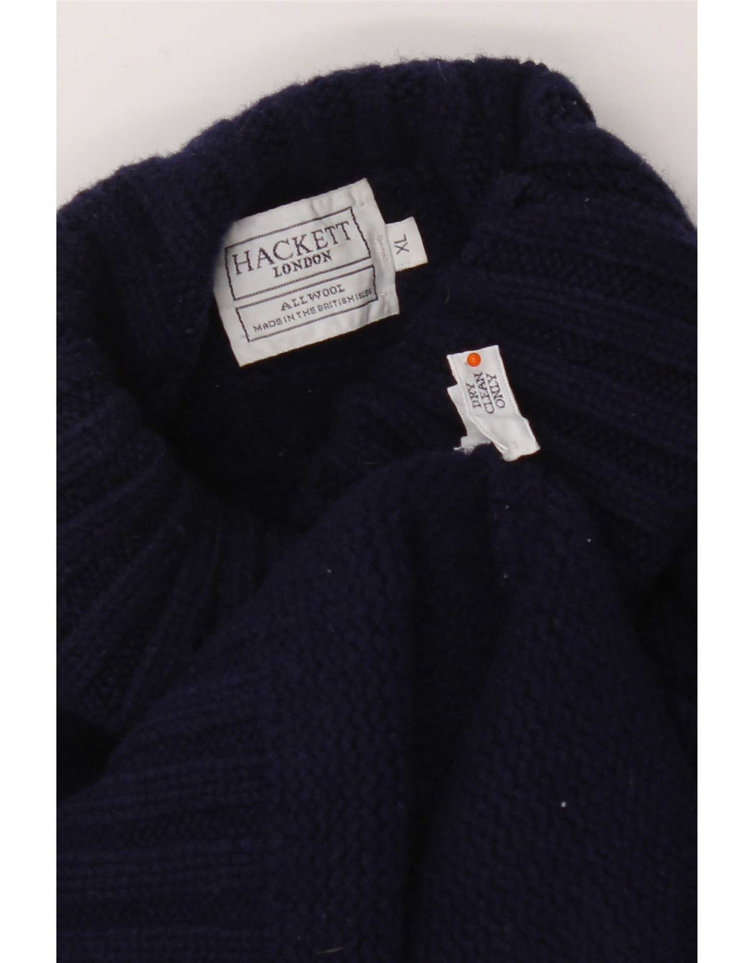 Suéter feminino Hackett com gola redonda Reino Unido 18 XL azul marinho lã colorblock