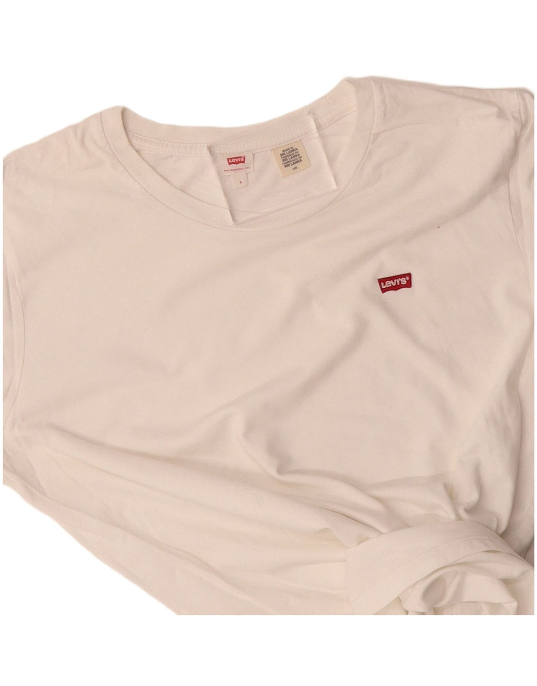 Camiseta feminina LEVI'S UK 14 grande branca