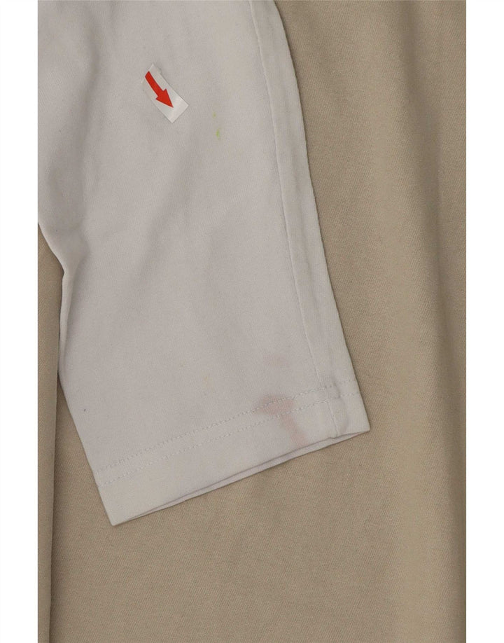 Top gráfico masculino North Sails manga comprida algodão colorblock bege médio