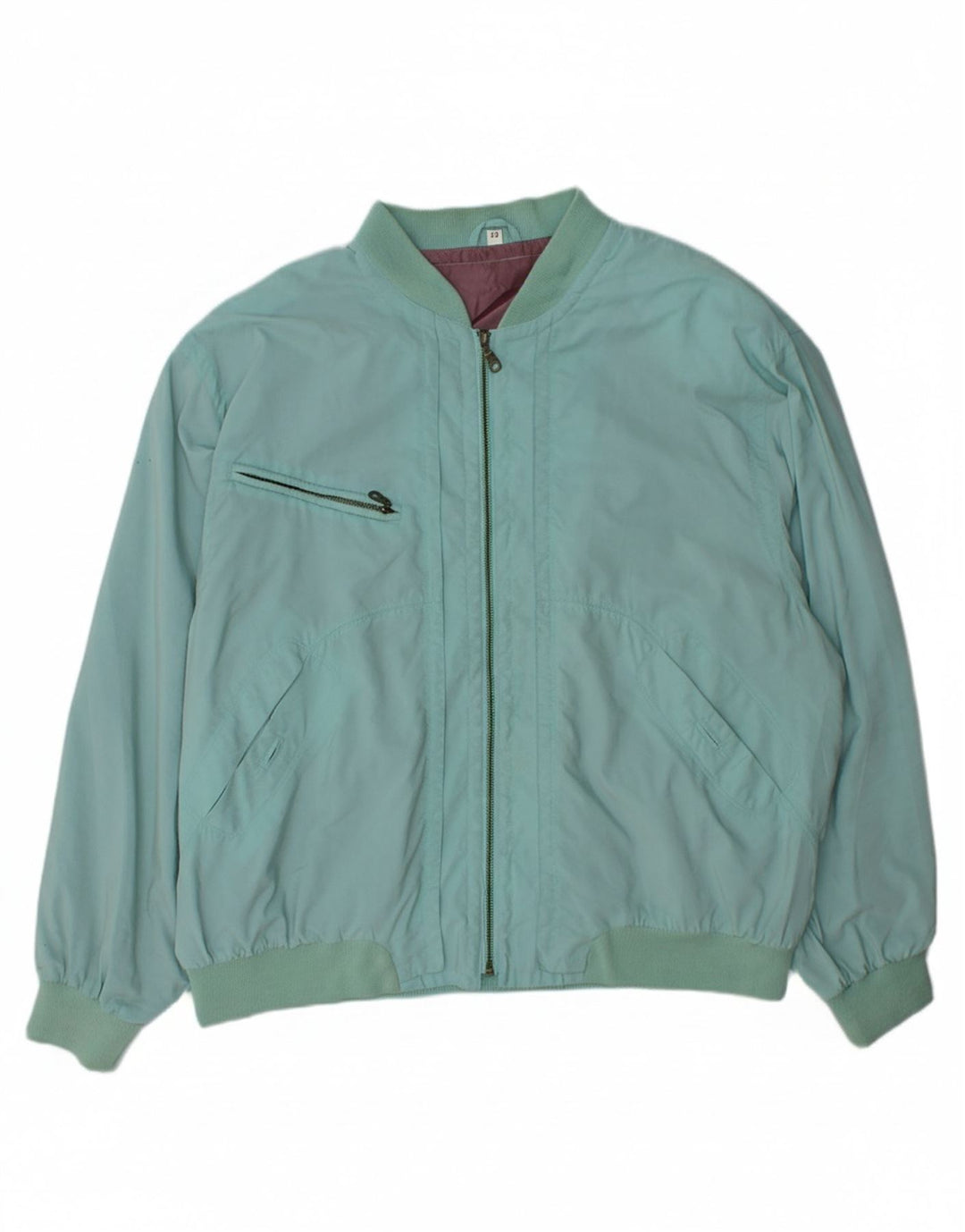 Jaqueta bomber masculina VINTAGE IT 54 2XL turquesa