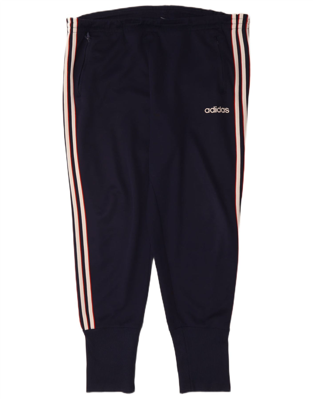 ADIDAS Calças de treino masculinas Joggers UK 44/46 Grande Azul Marinho Poliéster