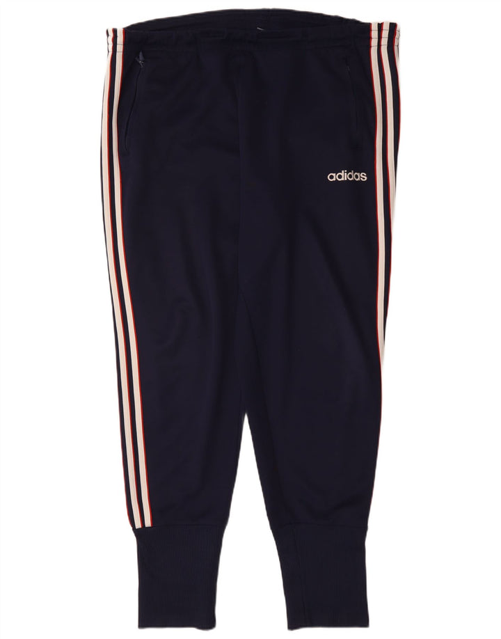 ADIDAS Calças de treino masculinas Joggers UK 44/46 Grande Azul Marinho Poliéster