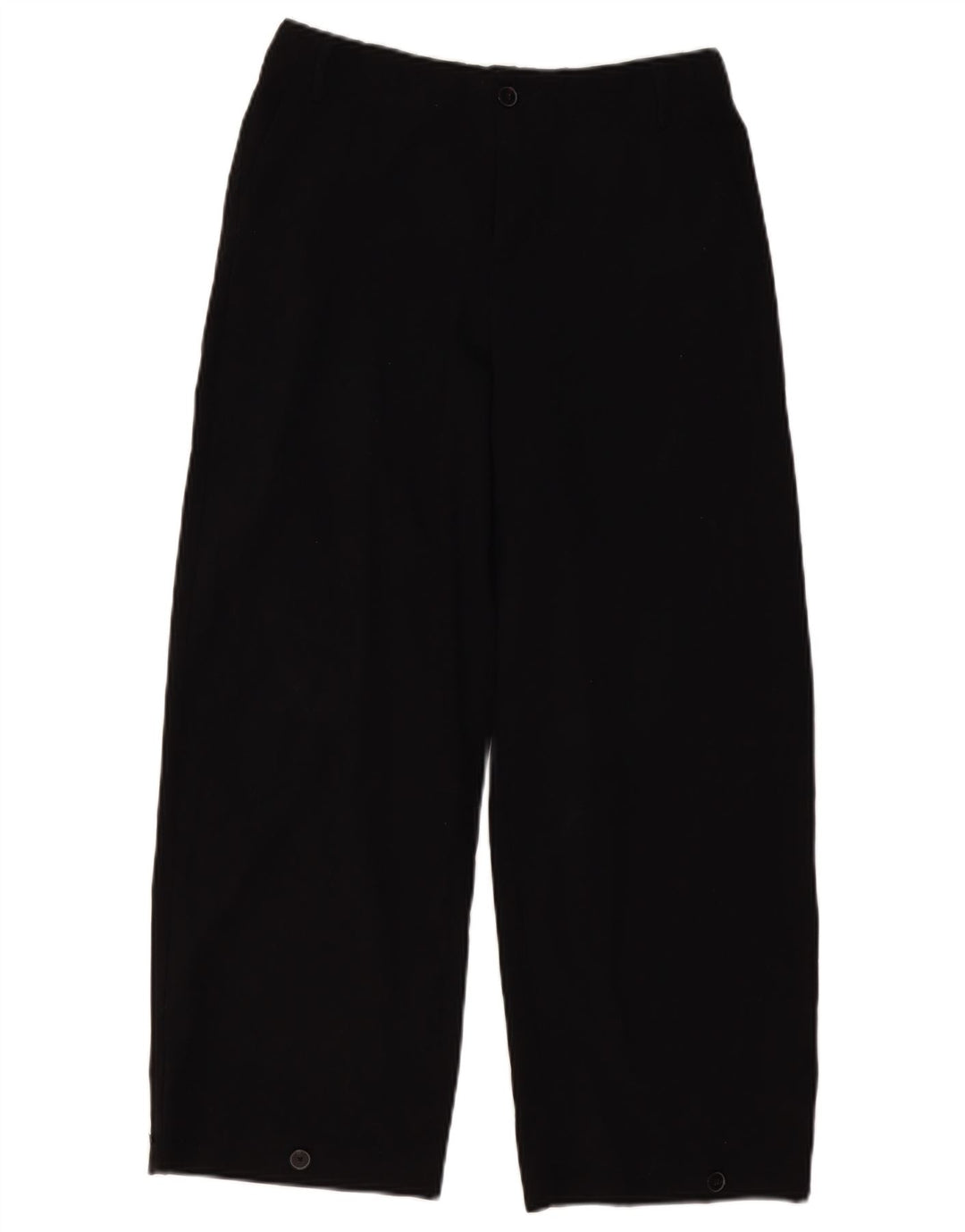 ZARA Calça Chino Feminina de Perna Larga Pequena W26 L26 Preta