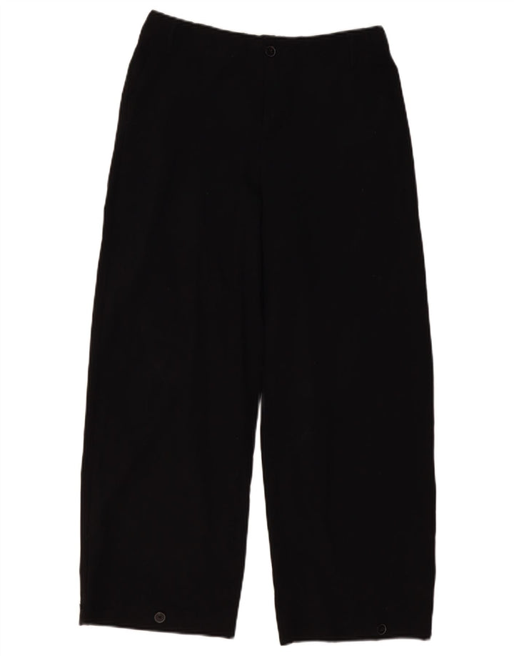 ZARA Calça Chino Feminina de Perna Larga Pequena W26 L26 Preta