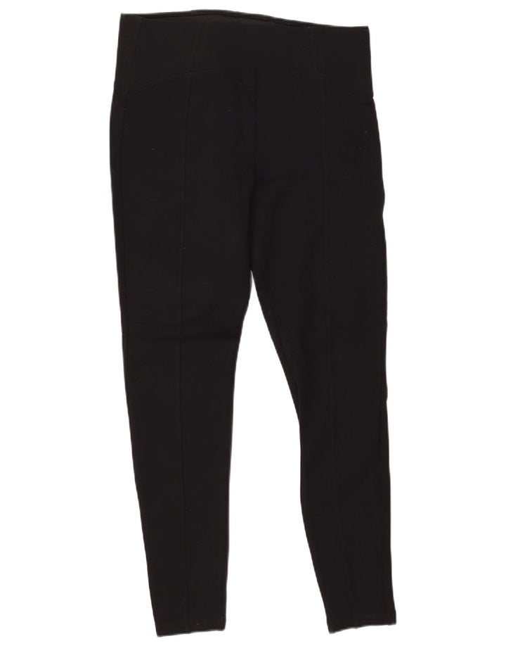Leggings femininas MARKS & SPENCER Reino Unido 14 grandes viscose preta