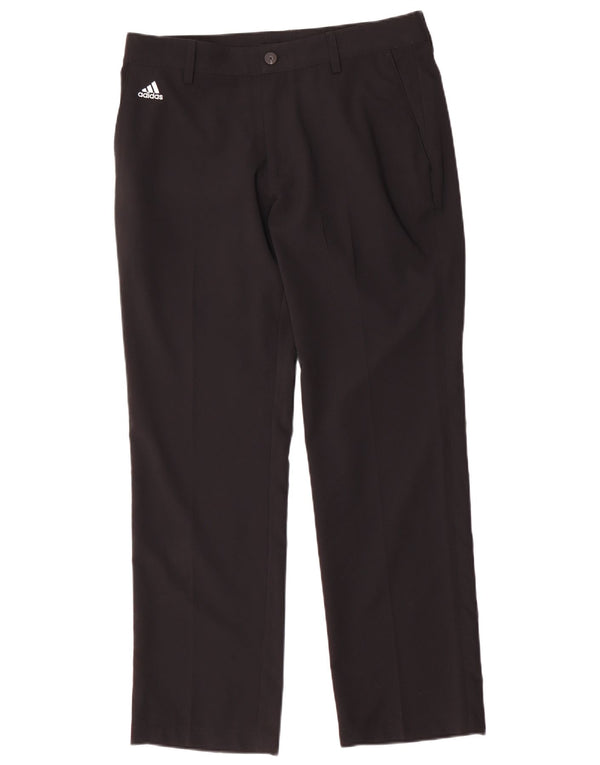 Adidas Mens Climalite Straight Chino Trousers W32 L30 Black Polyester