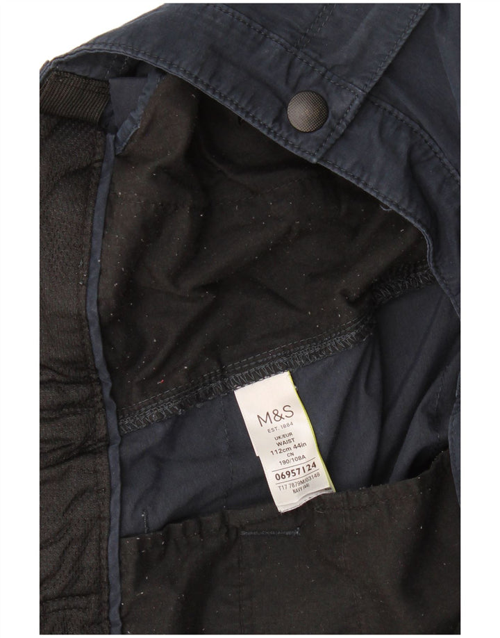 Shorts cargo masculino Marks & Spencer W44 2XL algodão azul marinho