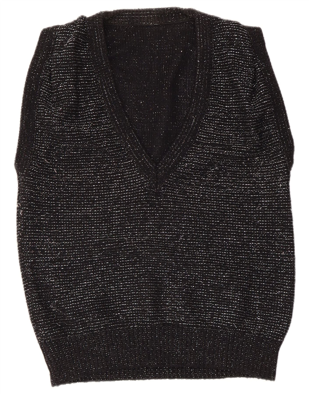 Regata feminina VINTAGE EU 40/42 médio preto manchado acrílico