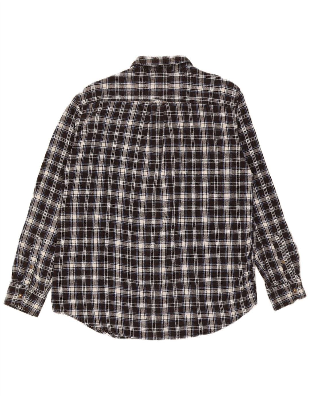Camisa masculina de flanela Chaps grande algodão xadrez preto