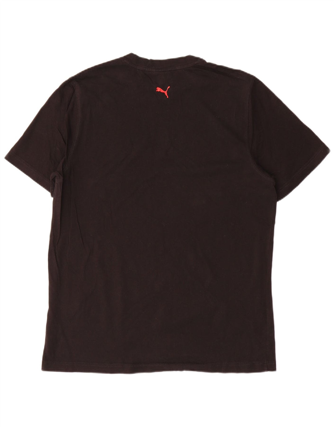 Puma Mens Graphic T-Shirt Top Grande Algodão Preto