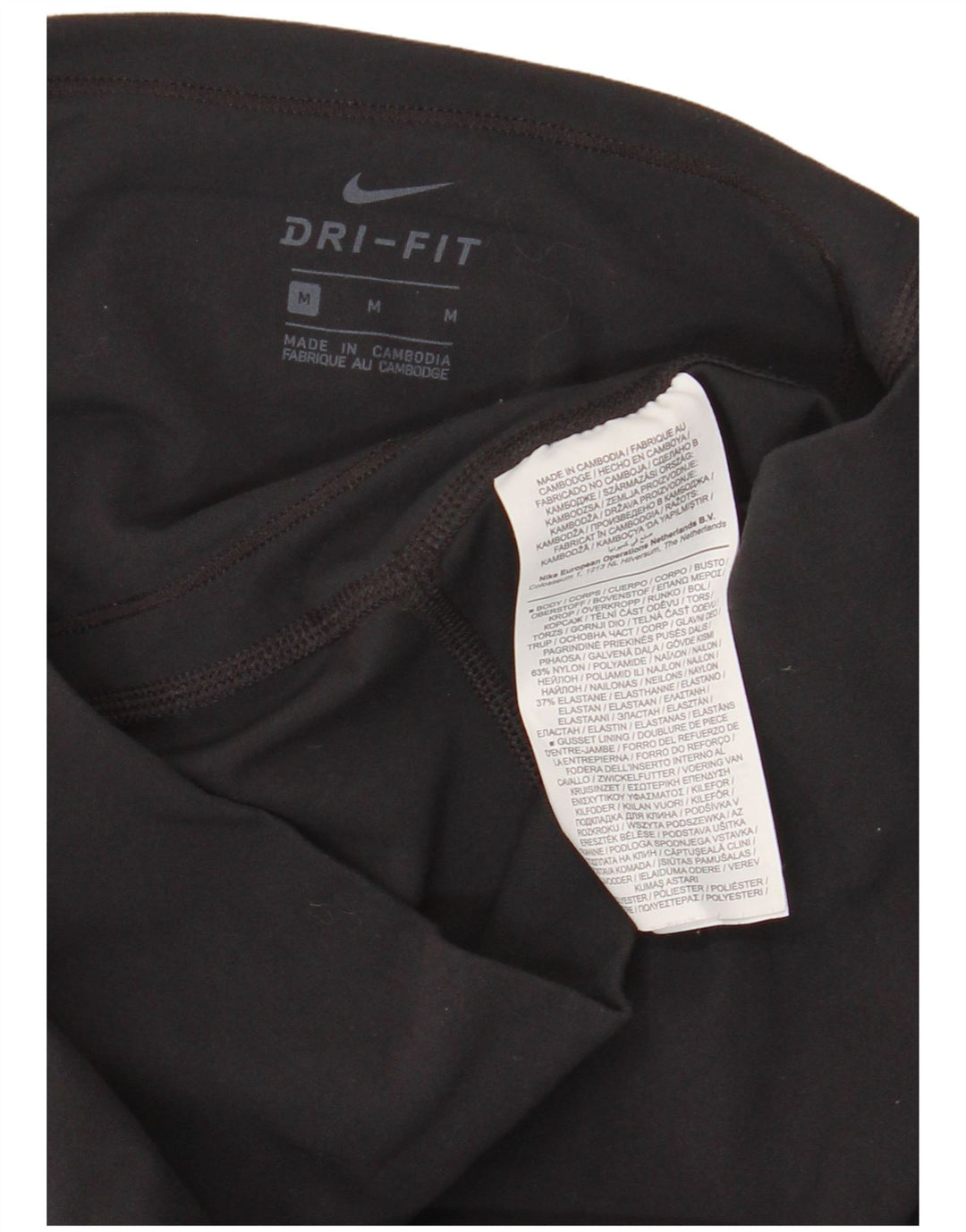 Leggings Nike Dri Fit UK 14 Médio Preto Nylon