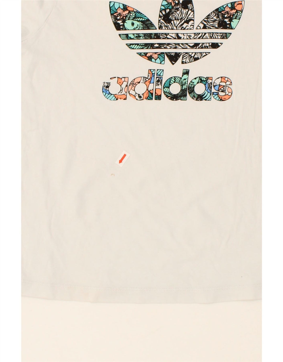ADIDAS Girls Graphic T-Shirt Top 9-10 Years White Vintage Adidas and Second-Hand Adidas from Messina Hembry 