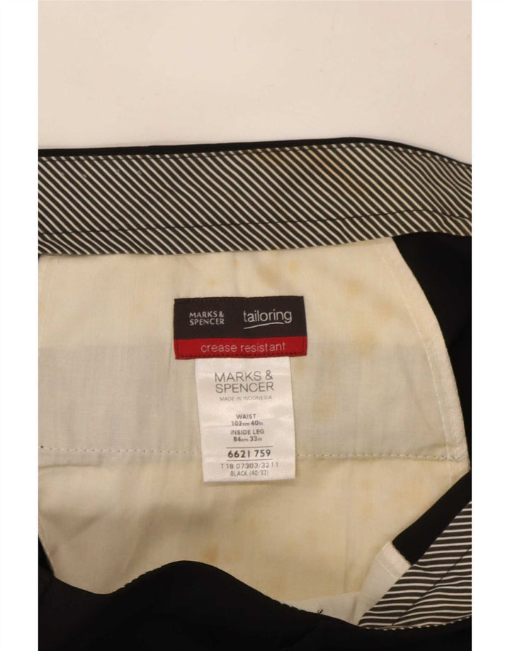 Calça masculina Marks & Spencer com pegged suit W40 L33 poliéster preto