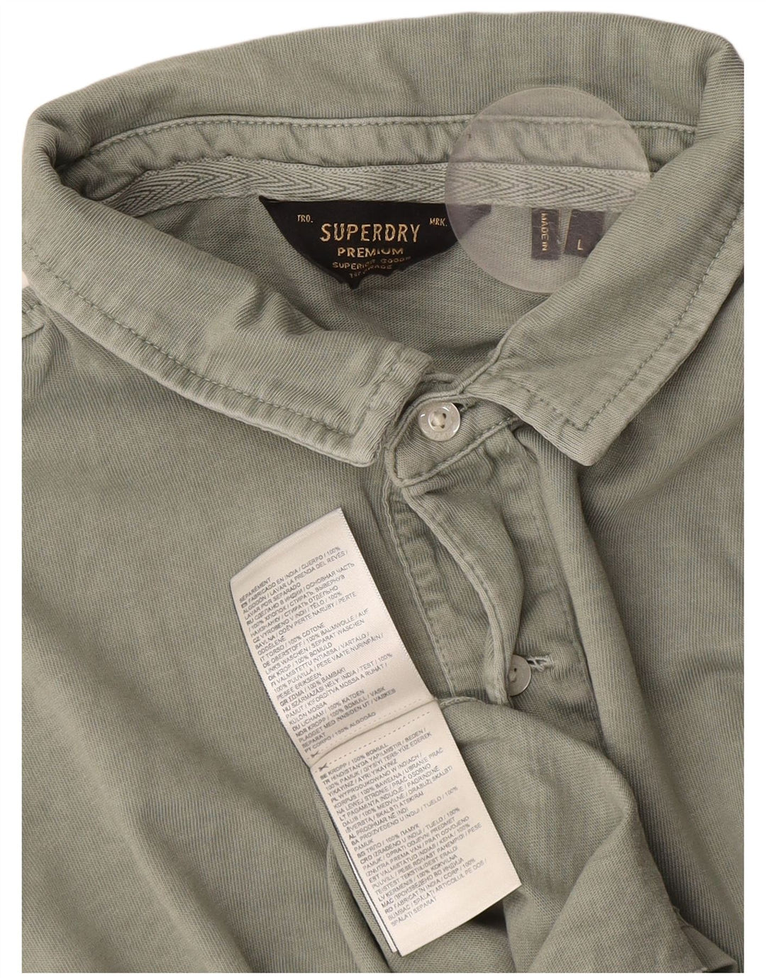Camisa polo masculina Superdry grande algodão verde