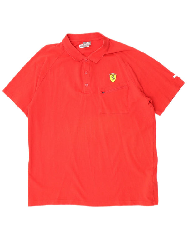 Puma Mens Ferrari Polo Shirt XL Vermelho Algodão