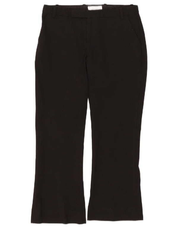 Calça feminina flare Cropped Gap UK 6 XS W28 L26 poliéster preto