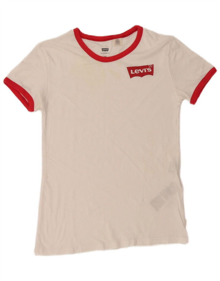 Camiseta feminina LEVI'S Top UK 2 2XS algodão branco