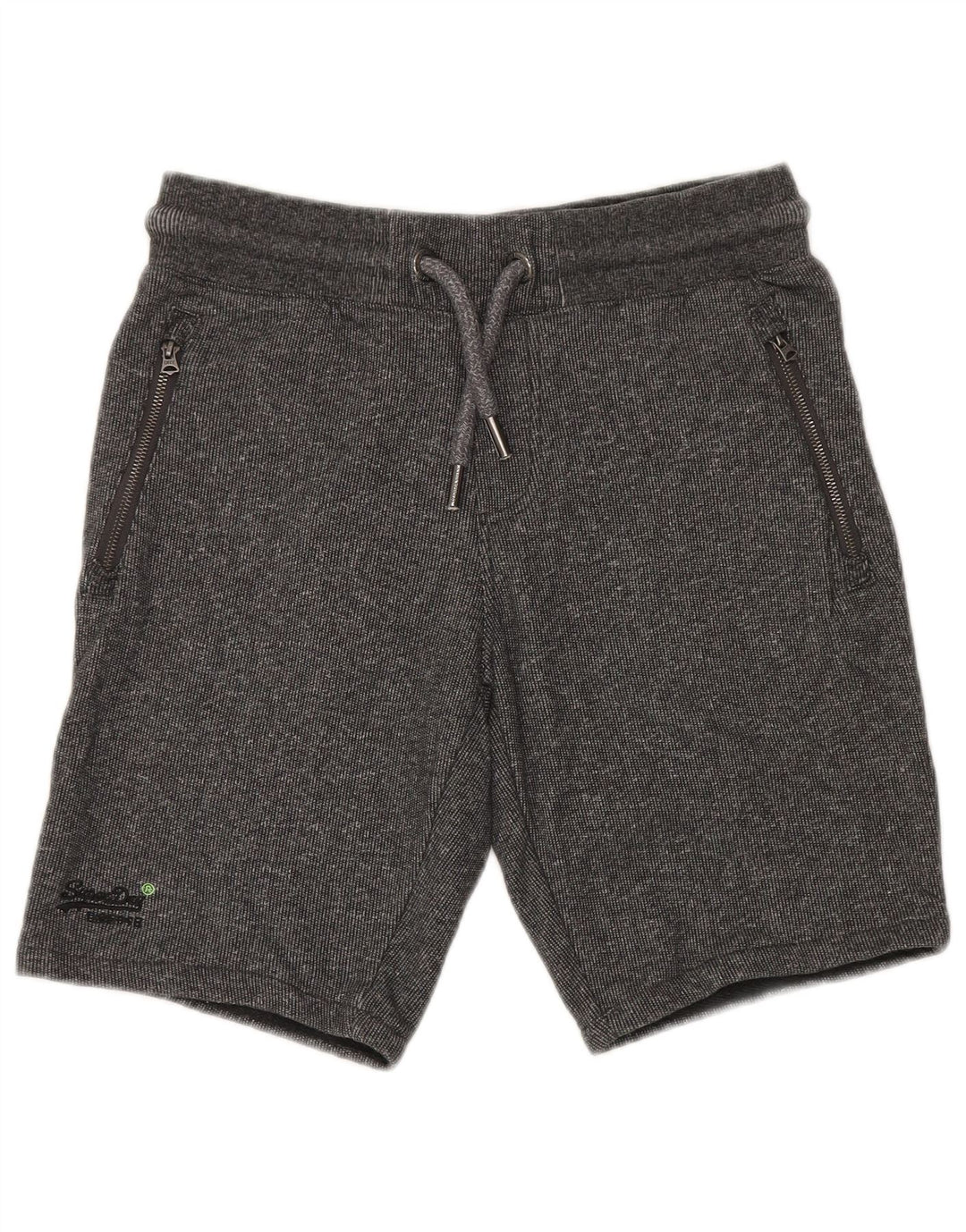 Superdry Mens Sport Shorts Médio Algodão Cinza