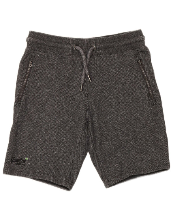 Superdry Mens Sport Shorts Médio Algodão Cinza