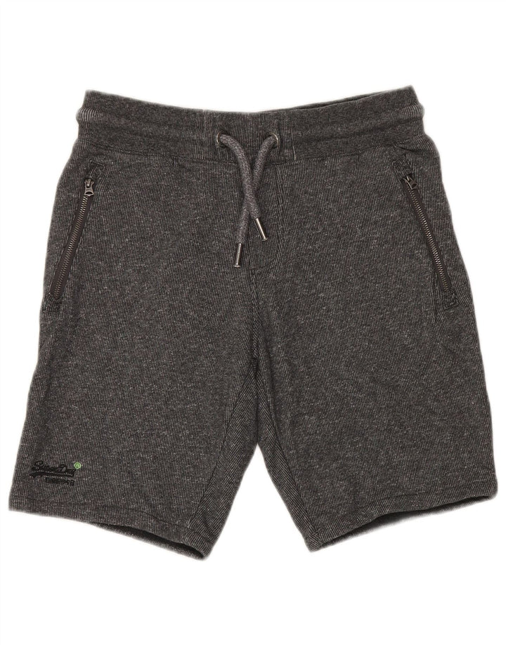 Superdry Mens Sport Shorts Médio Algodão Cinza