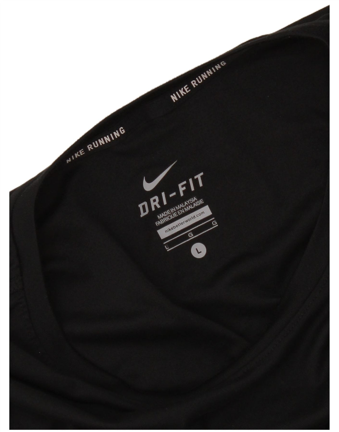 Top Nike Dri Fit Feminino Manga Longa UK 14 Grande Preto