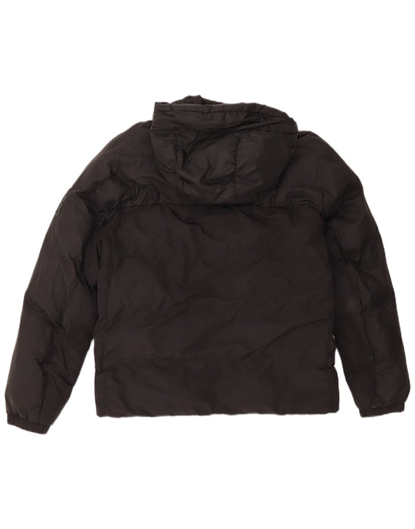 Timberland Mens Hooded Padded Jacket UK 38 Medium Black Nylon