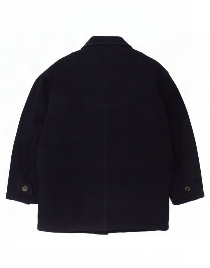 Jaqueta bomber masculina Hugo Boss IT 48 lã azul marinho médio