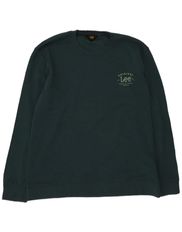 Lee Mens Regular Fit Moletom Jumper 2XL Algodão Verde