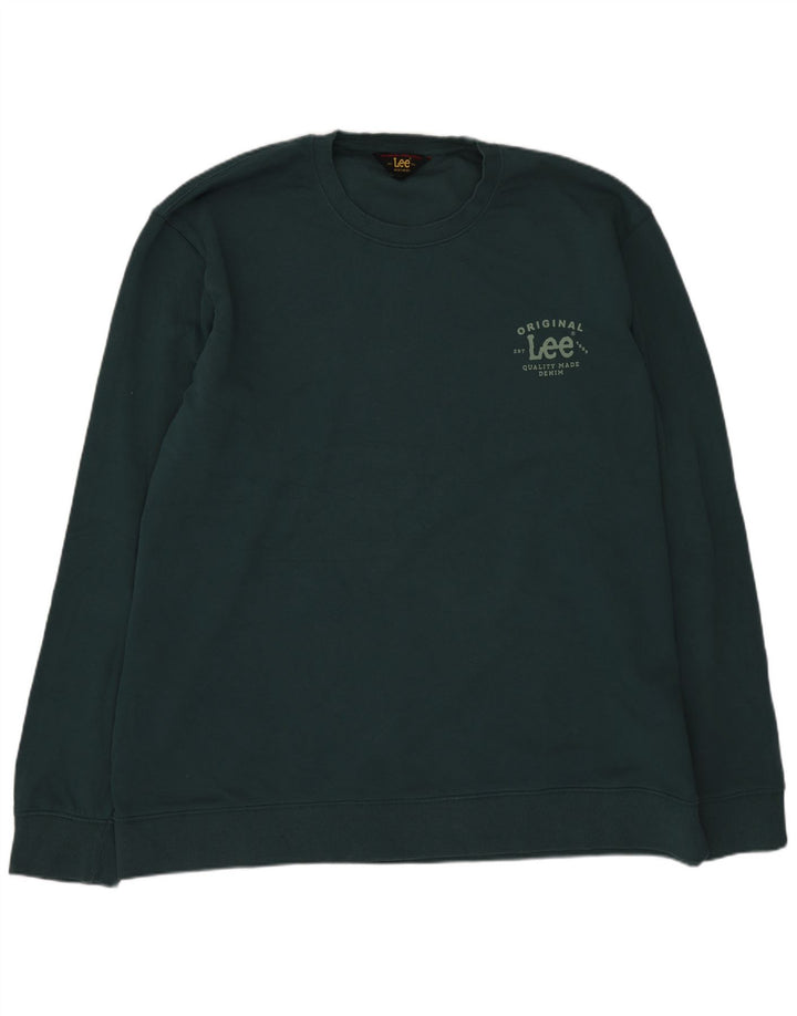 Lee Mens Regular Fit Moletom Jumper 2XL Algodão Verde