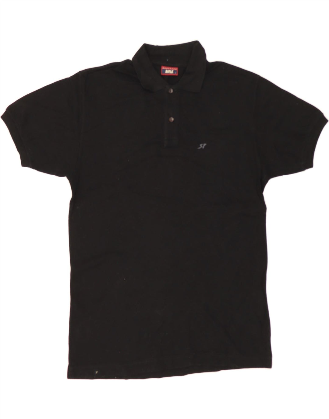RIFLE Mens Polo Shirt Large Black Cotton Vintage Rifle and Second-Hand Rifle from Messina Hembry 