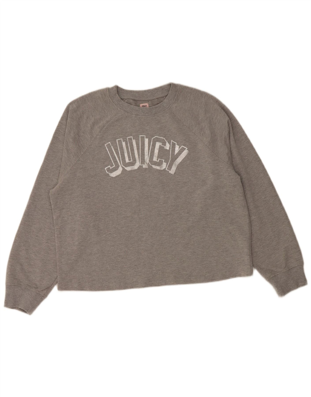 Suéter gráfico feminino JUICY COUTURE UK 18 XL algodão cinza