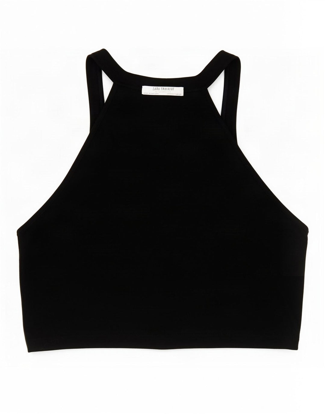 Zara Womens Crop Halter Top Reino Unido 8 Pequeno Preto
