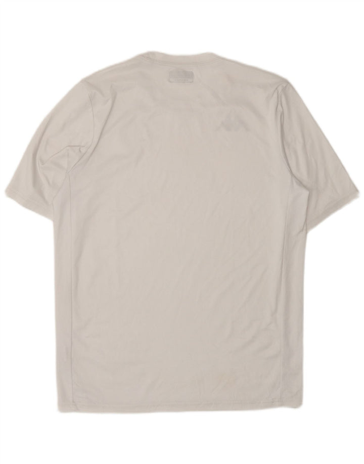 KAPPA Mens T-Shirt Top Medium White Polyester