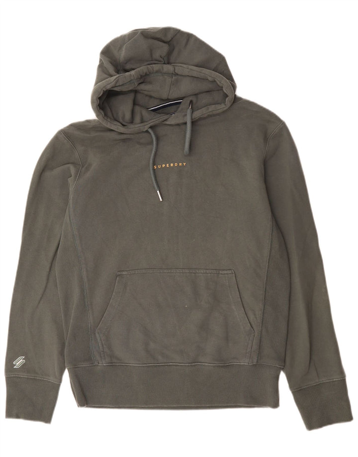 Suéter com capuz masculino Superdry pequeno algodão cáqui