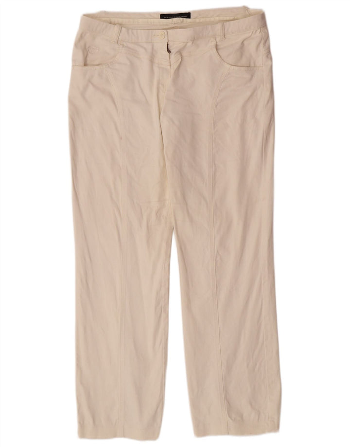 SERGIO TACCHINI Calça feminina reta casual W32 L28 off white
