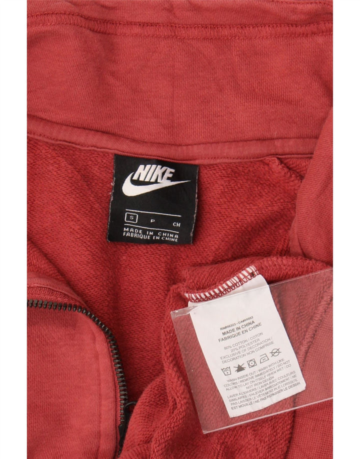 Suéter Nike feminino oversized com zíper e gola UK 10 pequeno Borgonha