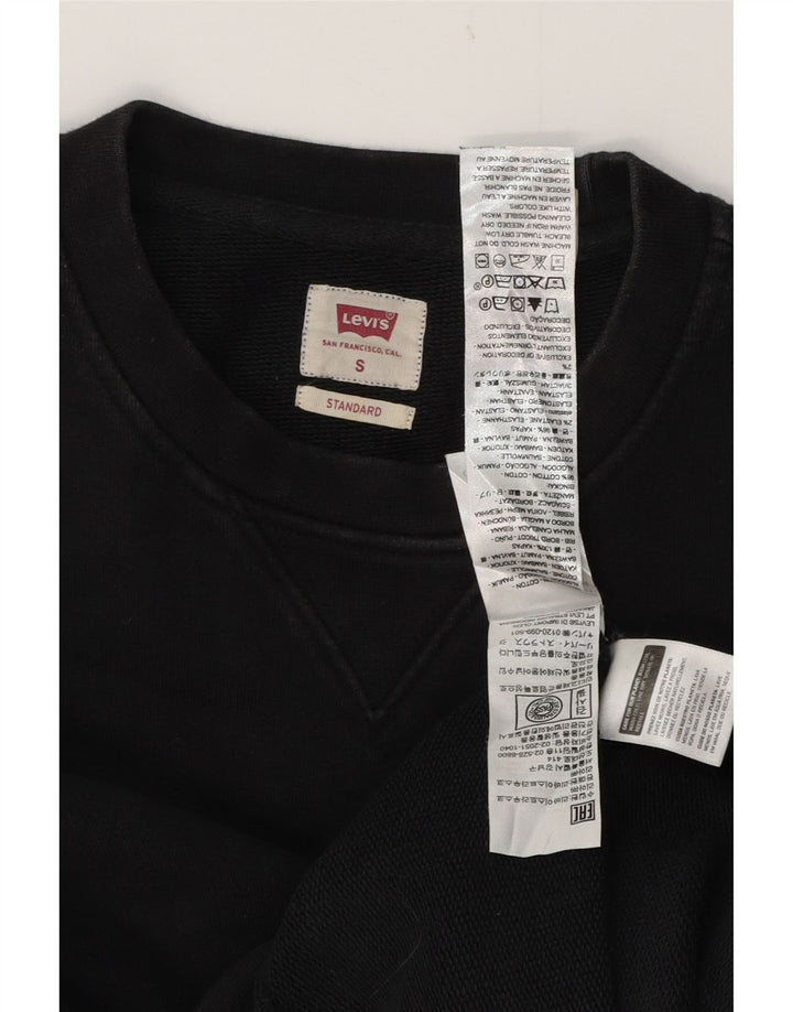 Levi's moletom masculino padrão jumper pequeno algodão preto