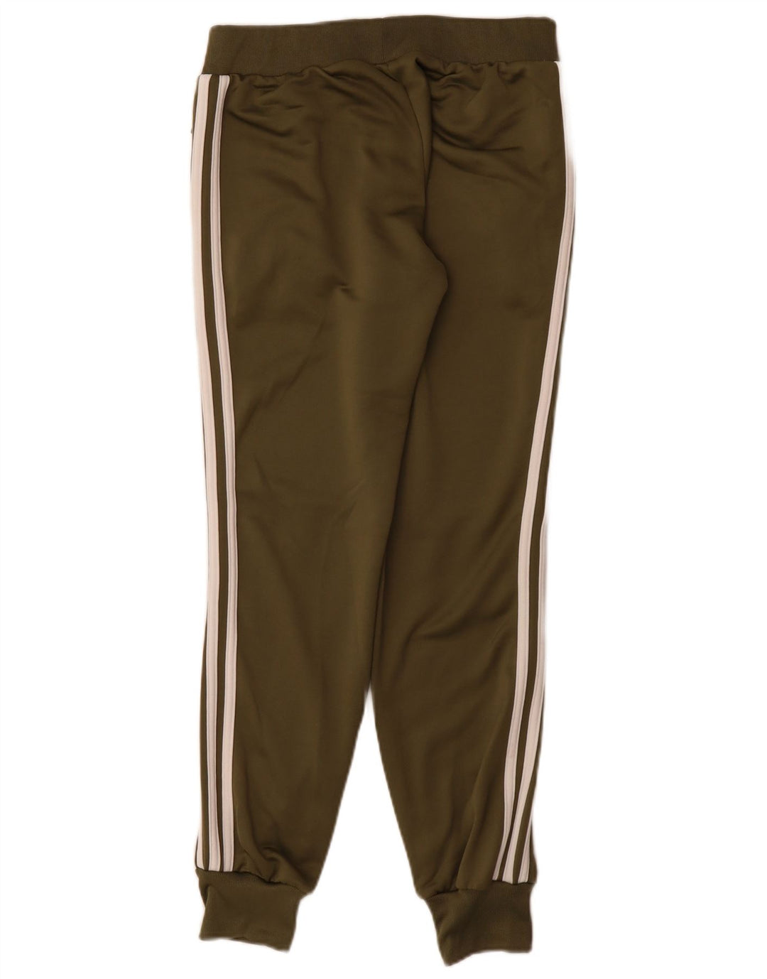 Calça de treino feminina Adidas Joggers UK 10 pequeno poliéster verde
