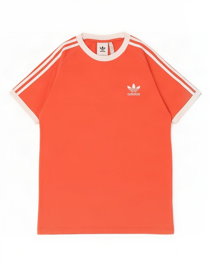Adidas Mens Camiseta Top Médio Algodão Vermelho