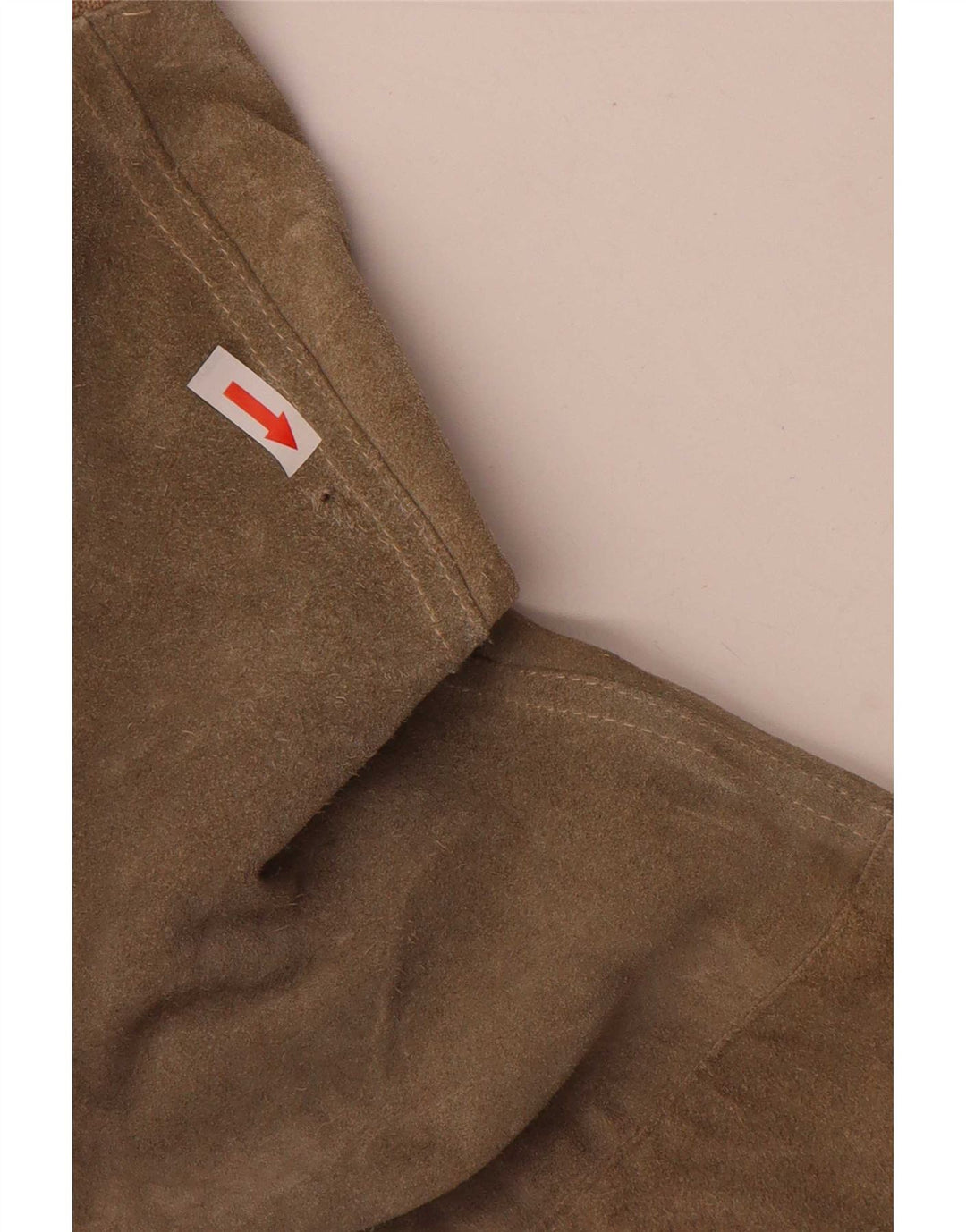 Jaqueta bomber masculina vintage de camurça Reino Unido 38 couro verde médio