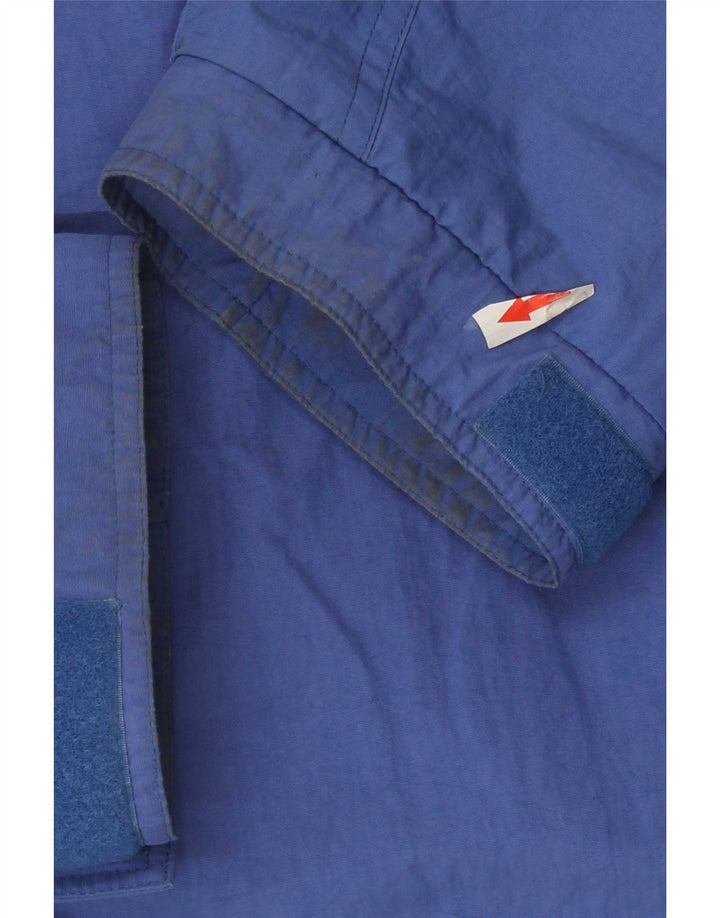 Jaqueta corta-vento masculina Adidas UK 42/44 grande poliéster azul