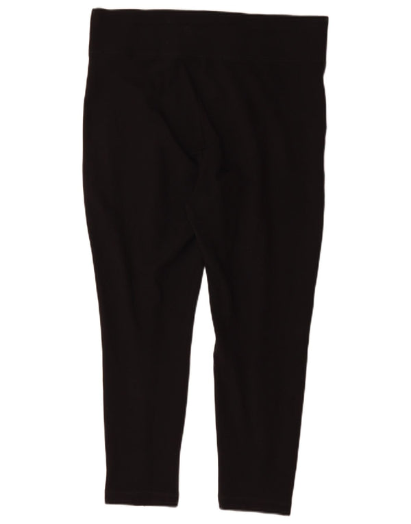 Calça feminina Marks & Spencer Slim Cropped Reino Unido 16 Grande W32 L24 Preta