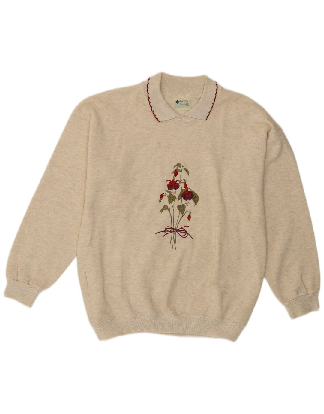 Moletom feminino oversized Oak Tree Reino Unido 10 pequeno bege floral