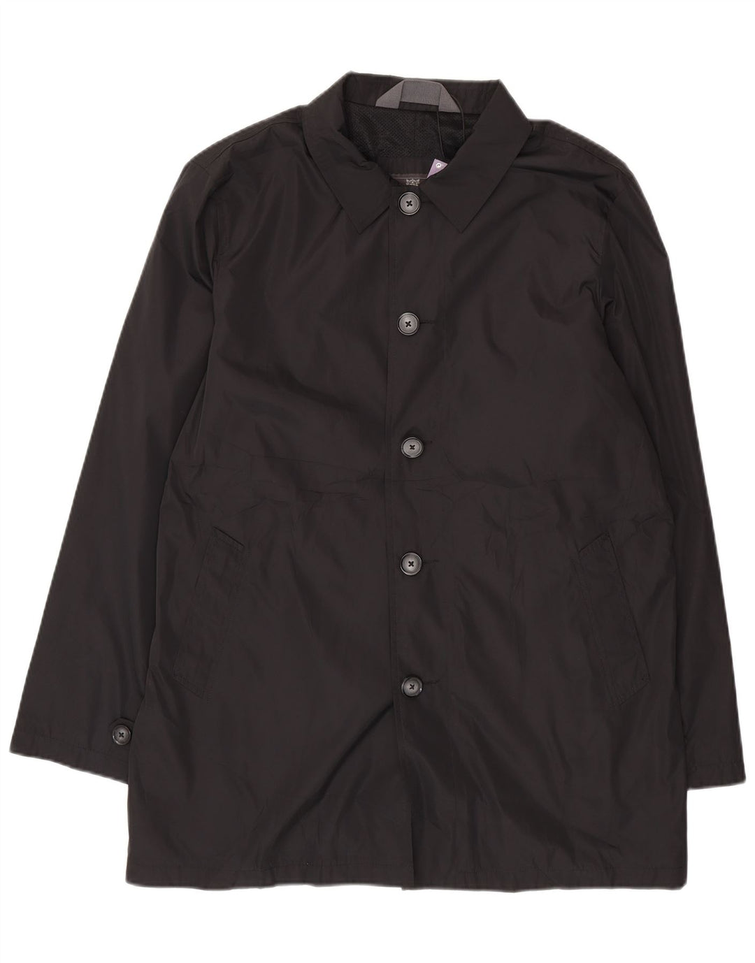 Jaqueta de chuva masculina Marks & Spencer UK 42 XL poliéster preto