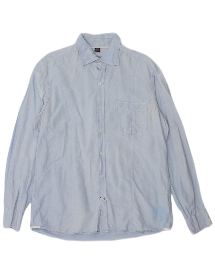 Camisa masculina Napapijri grande algodão azul