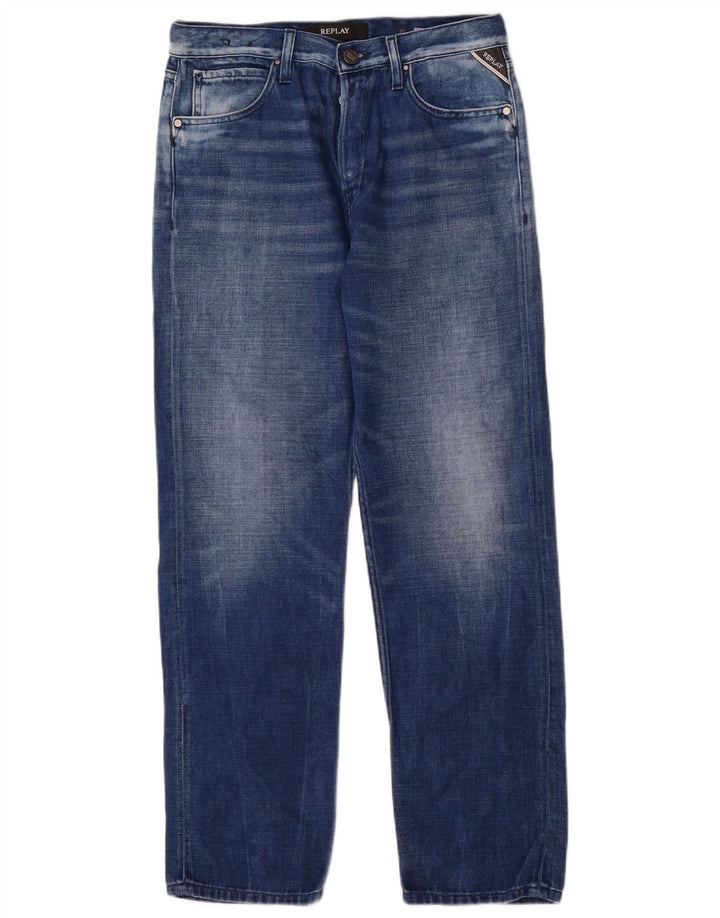 Replay feminino Marillard Straight Jeans W27 L29 Azul
