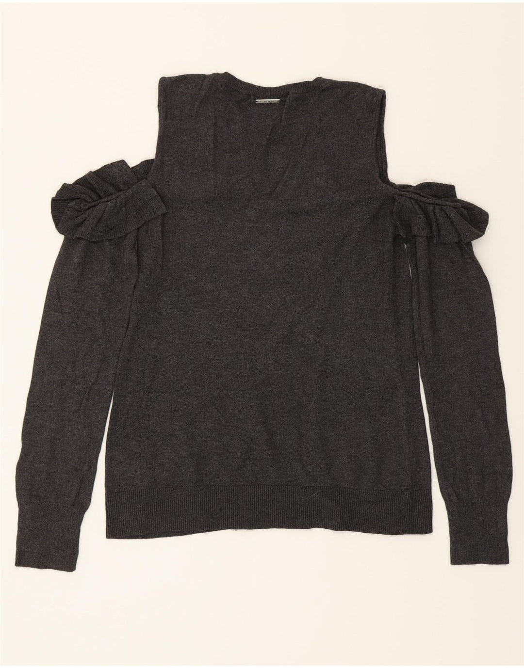 MICHAEL KORS Womens Crew Neck Jumper Sweater UK 12 Medium Grey Vintage Michael Kors and Second-Hand Michael Kors from Messina Hembry 